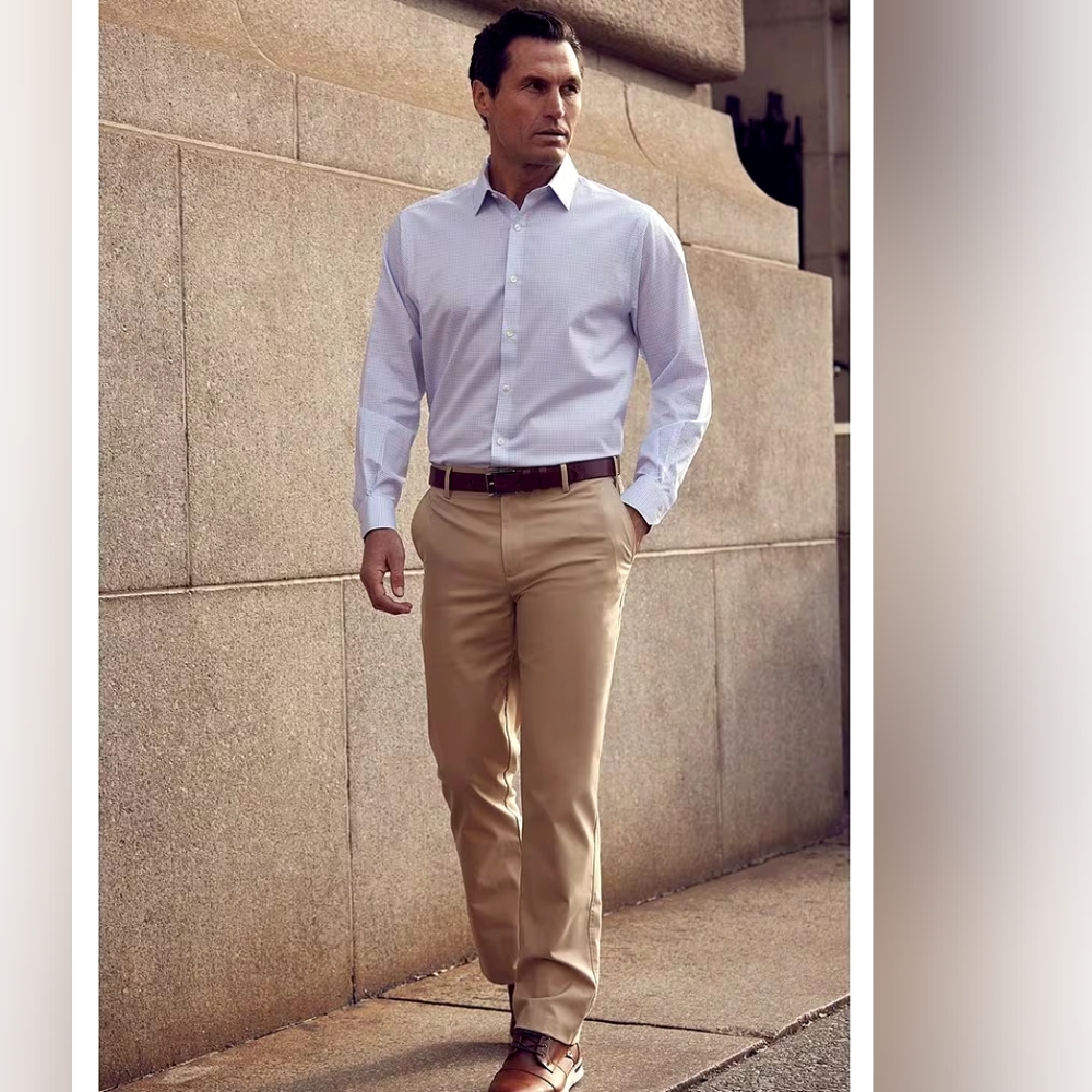 Hart Schaffner Marx Khaki Straight Leg Chino Pants sz 38 x 32
